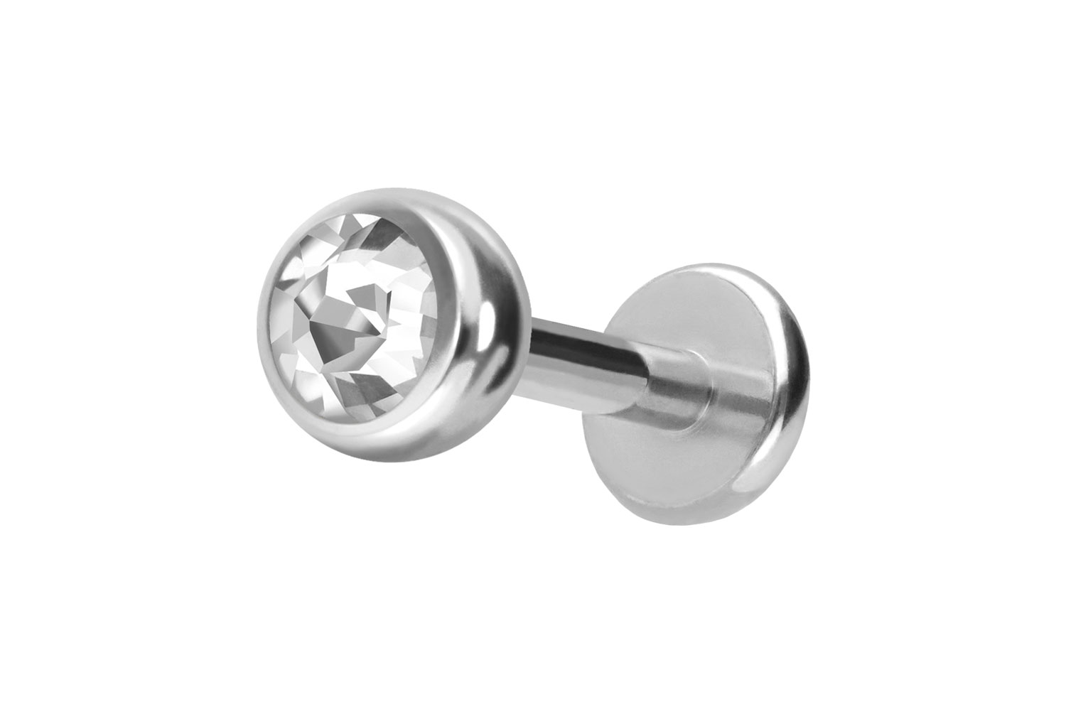 Chirurgenstahl Labret Piercing KRISTALL